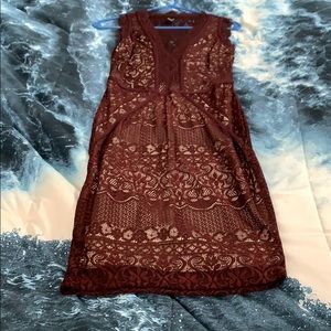 Windsor Wine Red lacy dress